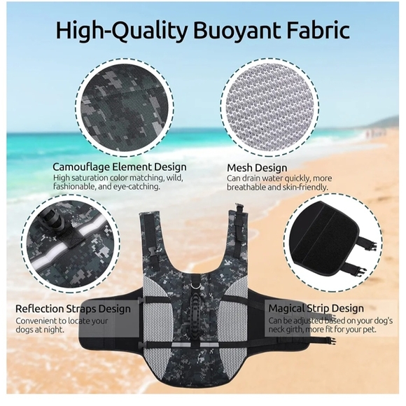 Dog Life Jacket – Adjustable Buckles | Medium - Picture 9 of 11